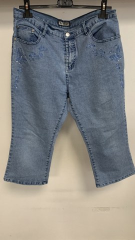 3/4 elastične jeans hlače, št. XL