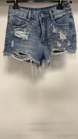 Jeans kratke hlače z višjim pasom, št. XS