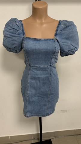 Jeans elastična obleka, št. M