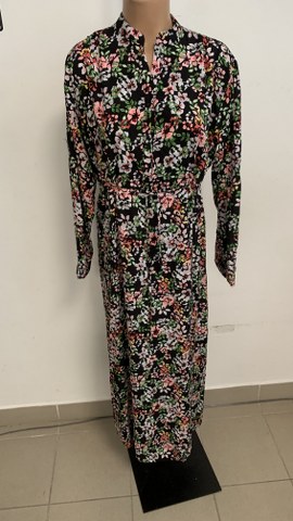 Dolga bombažna obleka, št. XL-2XL